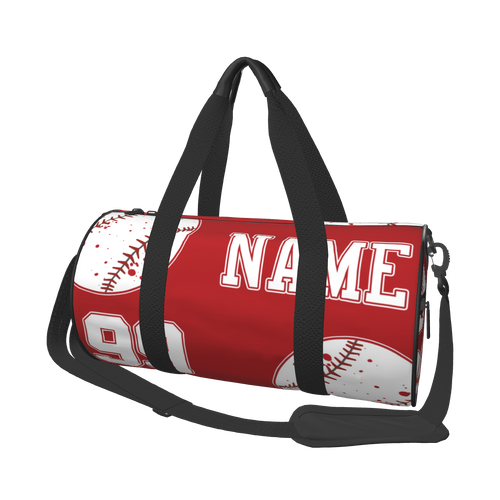 【オーダーメイド】名前と番号入り☆スポーツバッグ　大きめ　大容量　ダッフルバッグ　ショルダーバッグ　野球⚾️　ナイロン　斜めがけ